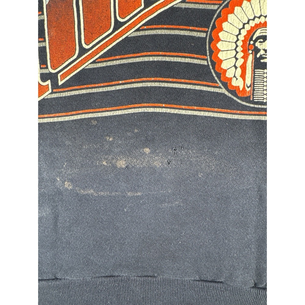 Vintage 90s Illinois Illini Sweatshirt NCAA College 1991 Navy Crewneck Mens L - Picture 6 of 13